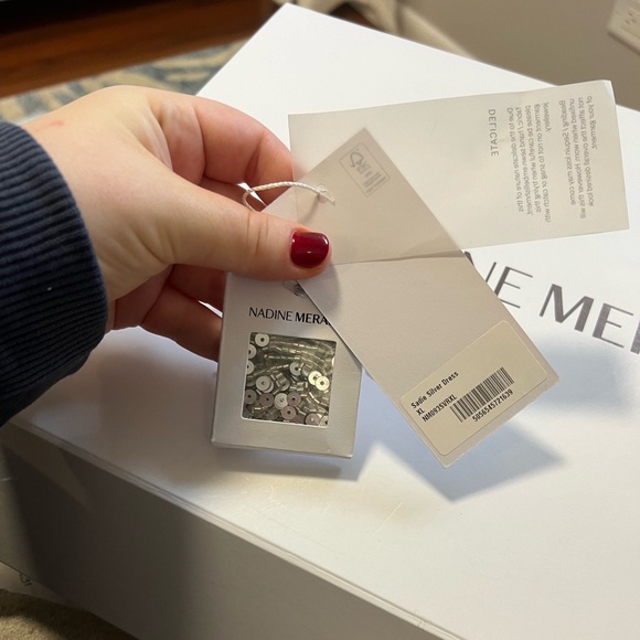 Nadine Merabi Sadie Dress Silver - Picture 6 of 8